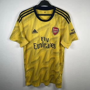 Arsenal 2019/20 Away Football Shirt Authentic Adidas Yellow Mens Size L - Picture 1 of 19