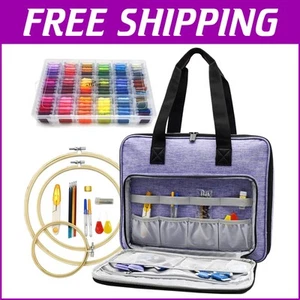 Kit completo da ricamo viola con 99 fili e organizer DMC - perfetto per tutti - Foto 1 di 8