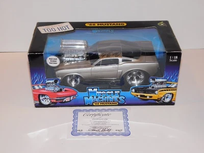 CARROL SHELBY SIGNED + COA - MUSCLE MACHINES 1966 Ford Mustang  GT 350 1:18 RARE - Image 1 of 4