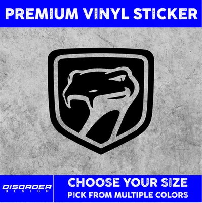 DODGE VIPER [PEGATINA DE VINILO]-para coche/camión VENTANA-PORTÁTIL-CARPETA-U ELIGE COLOR/TAMAÑO Foto 1 de 4