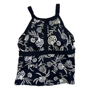 Lands End Tankini Top 16W DD Floral Swimsuit Bikini Bra Size - Picture 1 of 6