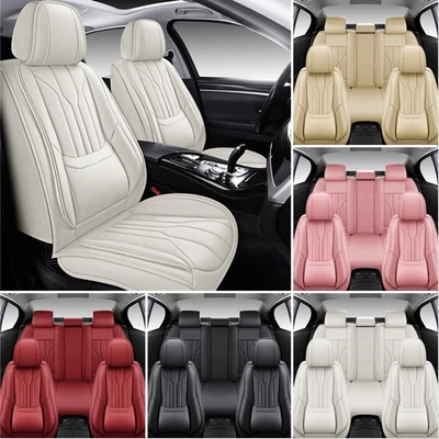 适用于道奇 Ram1500 充电器口径 5 座全覆盖聚氨脂合成革汽车座椅套 — 第 1/4 张图片