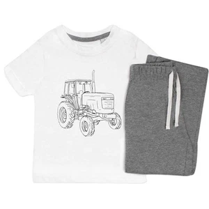 'Farm Tractor' Kids Nightwear / Pyjama Set (KP048003) - Picture 1 of 10