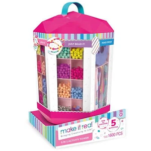 5-in-1 DIY Jewelry Kit & Activity Tower, 1600 Pieces, Teens & Tween Ages 8+ - Picture 1 of 5