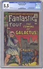 Fantastic Four #48 CGC 5.5 VINTAGE Marvel Comic KEY 1st Silver Surfer & Galactus