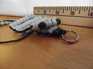 HAND MADE BEAD MOUSE KEY CHAIN CUSTOM CRAFT CREATION 3" LONG BODY WITH 8" TAIL - Picture 1 of 7