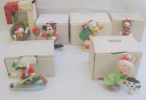 Vintage Disney Donald Duck Mickey Goofy Dopey Ornamente Sammlung 6 Original - Bild 1 von 4
