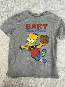 Old Navy kids sz. 10/12 Bart Simpson Basketball design tee. Cute, fun - Picture 1 of 7