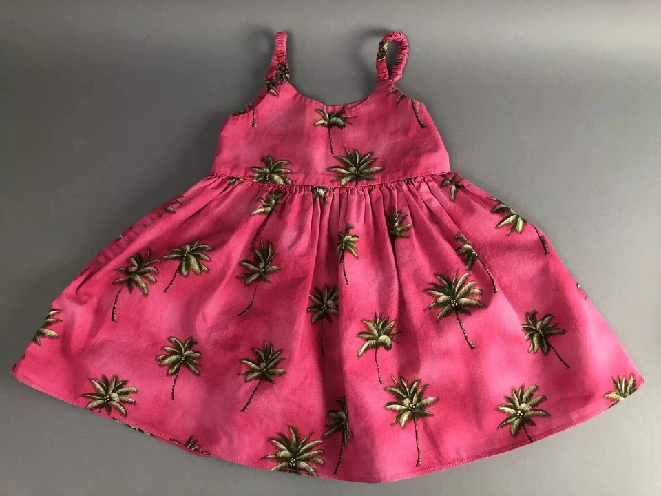 Vestido hawaiano para niñas 3-4 niños pequeños playa rosa leyenda del Pacífico ropa de crucero tropical Foto 1 de 4
