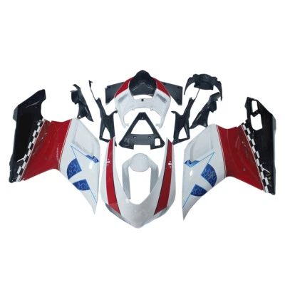 ABS Injection Fairing For Ducati 2007-2012 1098/1198/848 Body Kit White Red Blue - Изображение 1 из 4