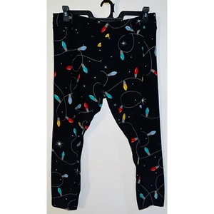Christmas Lights Print Leggings Youth 1X-2X - Picture 1 of 3