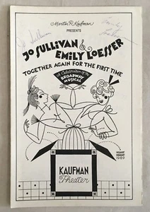 Martin R. Kaufman Presents "Jo Sullivan & Emily Loesser" - Signed By Jo & Emily - Picture 1 of 4