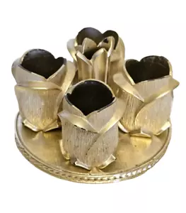 Juego de tocador Avon Golden Rose soportes para lápiz labial Victorian Hollywood Regency - Imagen 1 de 4