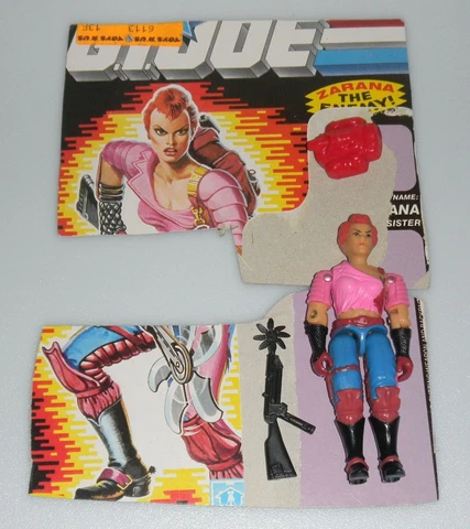 1986 GI Joe Dreadnok Zarana Zandar v1 Figure with File Card Back *100% Complete Cover