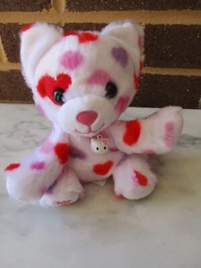 Build-A-Bear Mini Beans Be Mine Kitty 7 " Plush-Hello Kitty Jingle Bell Necklace - Picture 1 of 5