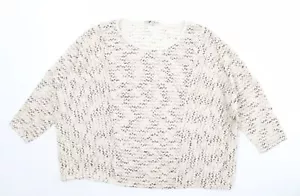 NEXT Womens Beige Boat Neck Acrylic Blend Jumper Size 6 - Melange - Picture 1 of 10