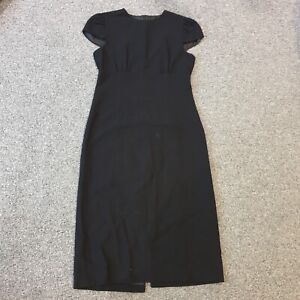 Size 42 MIU MIU Vintage Designer LITTLE BLACK DRESS Italy VIRGIN WOOL Classic