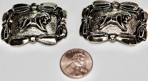 VINTAGE SHOE CLIPS HORSE DARK SILVERTONE METAL CLIP NOS 1.5 INCH X 1 INCH VGC - Picture 1 of 2