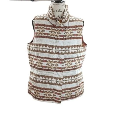 Chaleco acolchado Charter Club Fair Isle para mujer talla L sin mangas invierno cremallera Foto 1 de 4