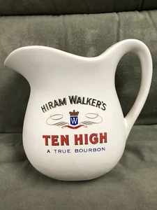 Vintage Pub Jug Water Pitcher Hiram Walker's Ten High - Picture 1 of 6