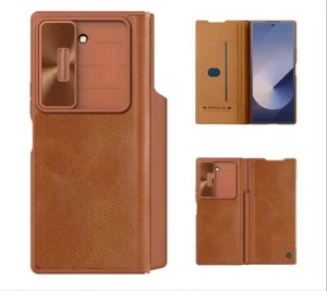 Nillkin Leather Flip Case For Samsung Galaxy Z Fold 6/5/4 Side Camera Lens Cover - Picture 1 of 41