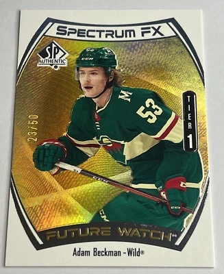 2021 SP Authentic Spectrum FX Gold Future Watch Rookie Adam Beckman Tier 1 23/50 - Image 1 of 2