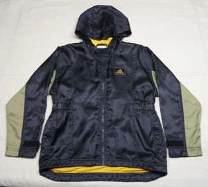 RARE Vintage Girls Kids *ADIDAS* Full Zip Mesh Lined Jacket Coat Size SMALL Hood - Picture 1 of 12