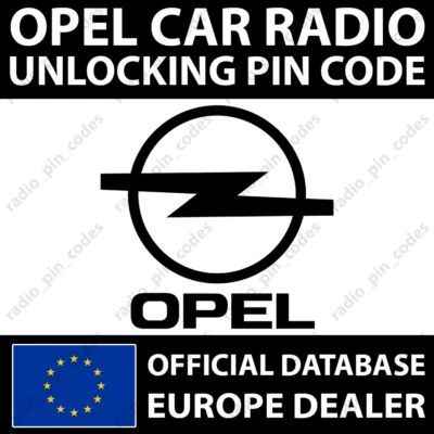 OPEL RADIO PIN CODE ANTARA CORSA INSIGNIA MERIVA VIVARO ZAFIRA TOUCH & CONNECT - Bild 1 von 3