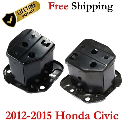 For 2012-2015 Honda Civic Bumper Bracket Rear Left & Right Side Set 2pc Foto 1 de 4