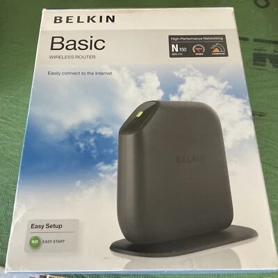 Belkin Basic F7D1301 Wireless Router 802.11n 150 Mbps - New - Image 1 of 2