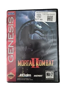 Mortal Kombat II (Sega Genesis, 1994) CIB Has Some Wear - Picture 1 of 4
