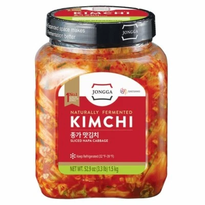 Best Kimchi of Korea Jongga Sliced Cabbage Kimchi 52.9 oz 3.3 lbs Probiotic Keto