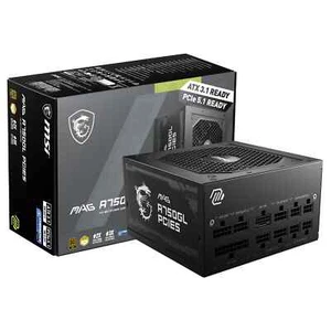 MSI - MAG A750GL PCIE 5 750W ATX 3.1 Full Modular 80 Plus Gold Gaming Power S... - Picture 1 of 6