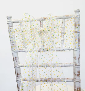 Flor de Primavera Diseño Organza Cintos O Caminos Mesa Eventos Bodas Chaircover - Imagen 1 de 3