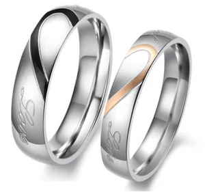 Anello Fede Fedina Fidanzamento Amore Cuore Spezzato Incisioni Real Love - Foto 1 di 10