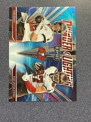 2021 Panini Playoff - Thunder and Lightning #TL-4 Tom Brady, Rob Gronkowski @QG3 - Image 1 of 2