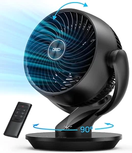 Desk Fans for Bedroom, 13-Inch Oscillating Air Circulator Fan, 120ยฐ Tilt Adjustm - Picture 1 of 7