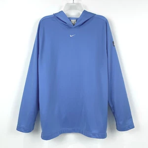 Vintage Nike Basketball Hoodie Mens Medium Center Swoosh Blue Y2K 2000s - Picture 1 of 10