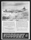 CONTINENTAL AIRLINES VICKERS VISCOUNT 810/840 1956 PLANE-MILE-COST 15% BELOW AD