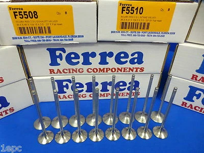 Ferrea 5000 Valves For Honda 2.0L 2.4L K20 K20A2 K20A K20Z K24 K24A Acura RSX - Image 1 of 4