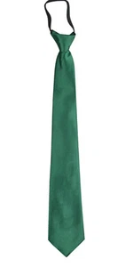 Corbata lisa ""Verde cazador"" poliéster para hombre 2 o 3 pulgadas tejida con cremallera preatada - Imagen 1 de 1