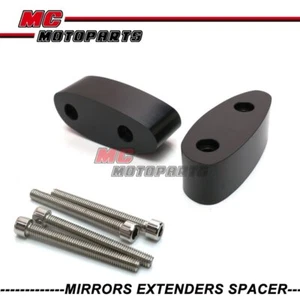 Delrin Mirrors Riser Adaptor Fit Suzuki Hayabusa GSXR 600 750 GSX-R1000 SV650 - Picture 1 of 2