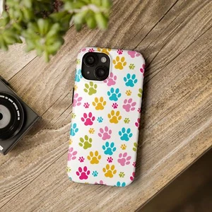 Bunte robuste Handyhülle mit Haustierpfotenabdruck für Hund liebt iPhone - Bild 1 von 92