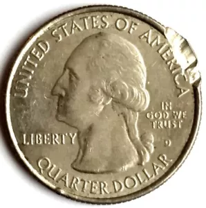 2015D ATB New York Saratoga Struck Through And Clipped Edge Mint Error ? Coin - Picture 1 of 4