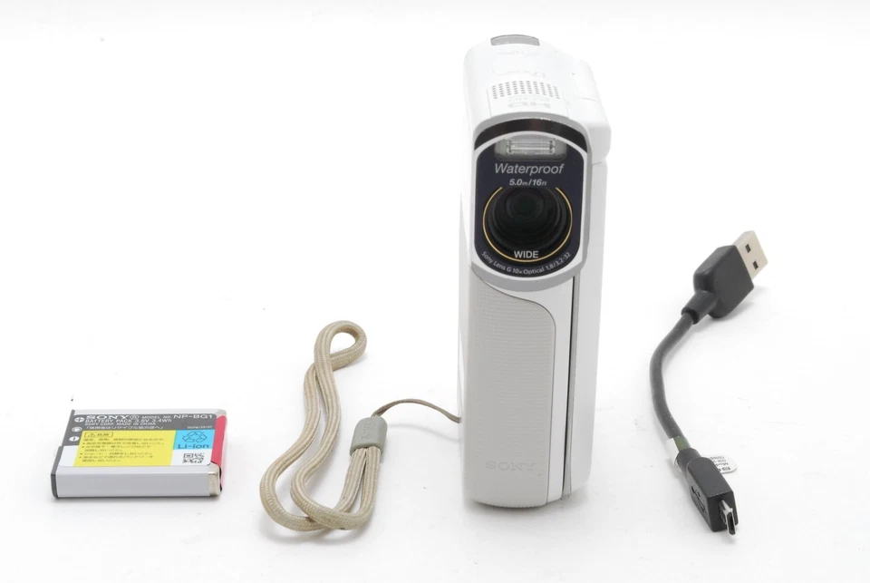 Sony HDR-GW77V Digital HD Video Camera Handycam White From JAPAN - Image 1 of 4