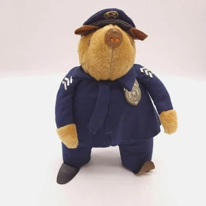 Vintage 1970s Policeman Plush Stuffed Pig "Flat Foot" Wintex San Francisco Hong - Picture 1 of 11