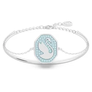 Brazalete Swarovski Swan Swan, azul, chapado en rodio - Imagen 1 de 4