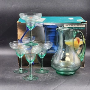 Crown Corning Harmony Margarita Set with Pitcher 81 oz & 4 Glasses 12 oz Barware - Picture 1 of 15