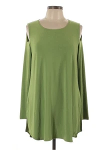 SYMPLI Women's Cold Shoulder Tunic Top, Long Sleeve, GREEN, Size 12 - Picture 1 of 3
