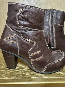 Lirio Portugal Women's EU 36 Soft Brown Leather Zip Up Ankle Boots Pre-owned - Picture 1 of 14
